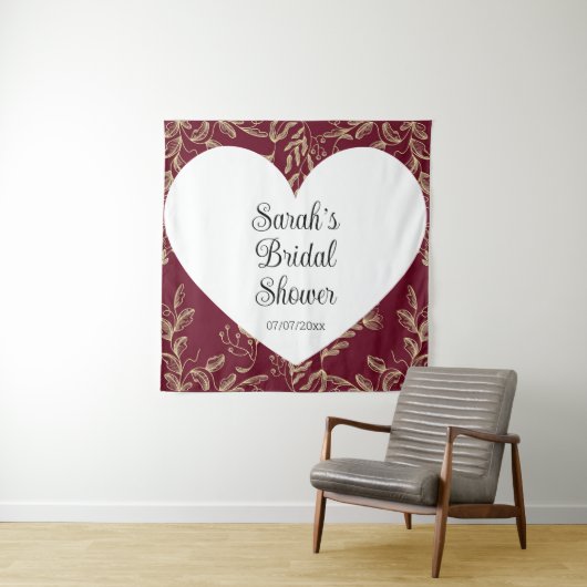 Wedding shower wall poster personalized タペストリー (インサイチュ)