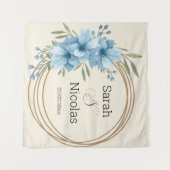 Wedding shower wall poster personalized タペストリー (正面(横))