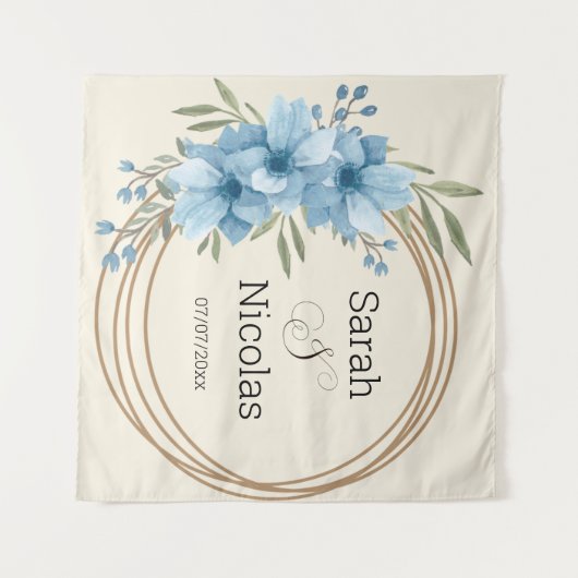 Wedding shower wall poster personalized タペストリー (正面(横))