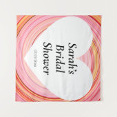 Wedding shower wall poster personalized タペストリー (正面(横))