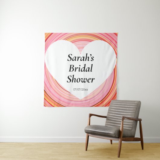Wedding shower wall poster personalized タペストリー (インサイチュ)