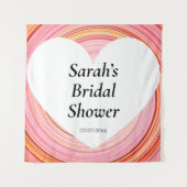 Wedding shower wall poster personalized タペストリー (正面)