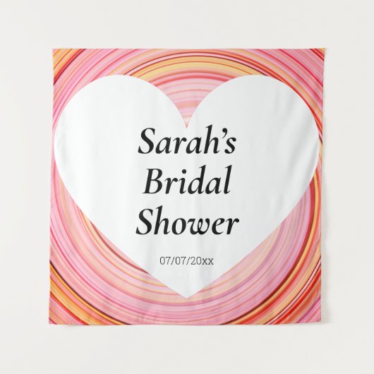 Wedding shower wall poster personalized タペストリー (正面)