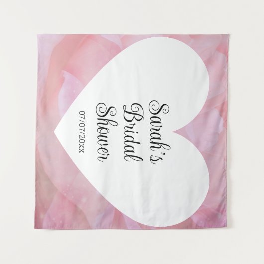 Wedding shower wall poster personalized タペストリー (正面(横))