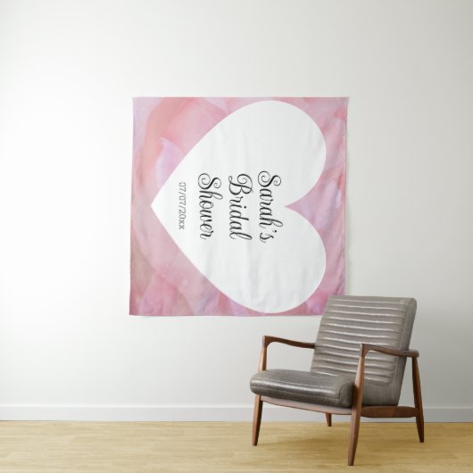 Wedding shower wall poster personalized タペストリー (インサイチュ(横))