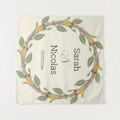 Wedding shower wall poster personalized タペストリー (正面(横))