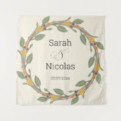 Wedding shower wall poster personalized タペストリー (正面)