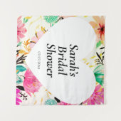 Wedding shower wall poster personalized タペストリー (正面(横))