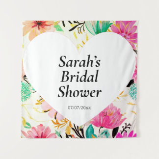Wedding shower wall poster personalized タペストリー