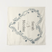 Wedding shower wall poster personalized タペストリー (正面(横))