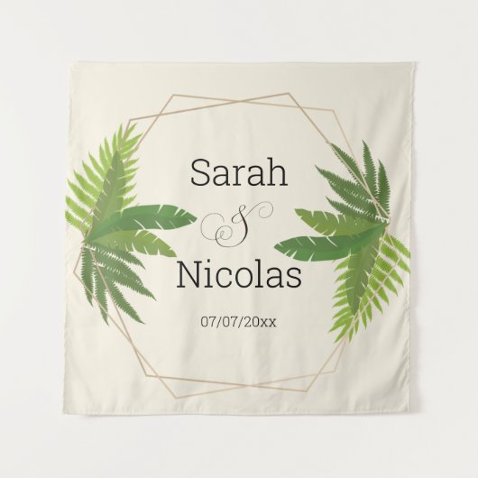 Wedding shower wall poster personalized タペストリー (正面)