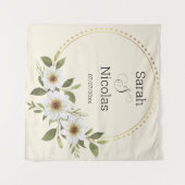 Wedding shower wall poster personalized タペストリー (正面(横))