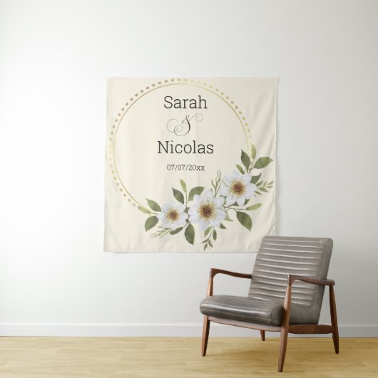 Wedding shower wall poster personalized タペストリー (インサイチュ)