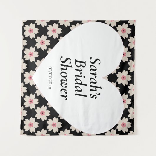 Wedding shower wall poster personalized タペストリー (正面(横))