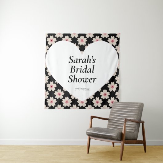 Wedding shower wall poster personalized タペストリー (インサイチュ)