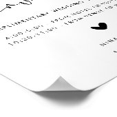 Wedding Shuttle Service Sign ポスター (角)