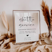 Wedding Shuttle Service Sign ポスター