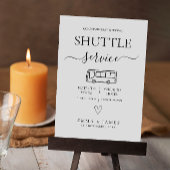 Wedding Shuttle Service Sign DIY Wedding Bus Times 招待状