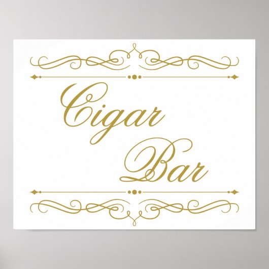 Wedding Sign | Elegant Gold Swirl Calligraphy ポスター (正面)