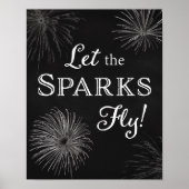 Wedding Sign Fireworks Let the Sparks Fly ポスター (正面)