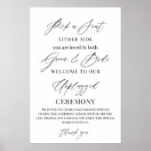 Wedding Sign – Pick a Seat, Not a Side | Unplugged ポスター (正面)