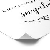 Wedding Sign – Snapchat Laurel Wedding Sign ポスター (角)