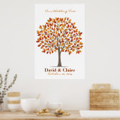 Wedding Signature Tree Poster – Natural Fall-XL ポスター (キッチン)