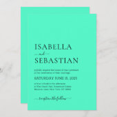 Wedding Simple Mint Breeze 招待状 (正面/裏面)