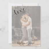 Wedding, Simple Typography, Christian, Invitation 招待状 (裏面)