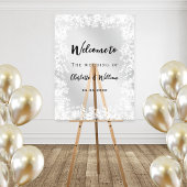 Wedding snowflakes winter welcome clear sign アクリルサイン