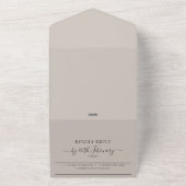 Wedding Soft Beige All in one invite save the date オールインワン招待状 (外側)