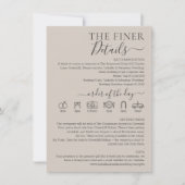 Wedding Soft Beige Finer Details 招待状 (正面)
