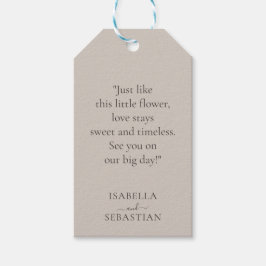 Wedding Soft Beige Lavender Touch ギフトタグ