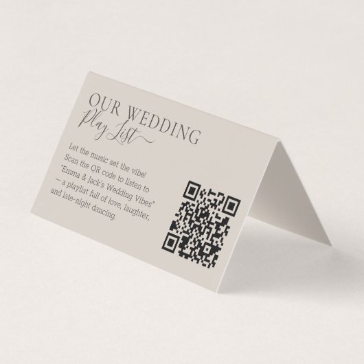 Wedding Soft Beige QR Code Playlist (正面)