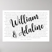 Wedding Song Lyrics, Minimal Serif Calligraphy  ポスター (正面)