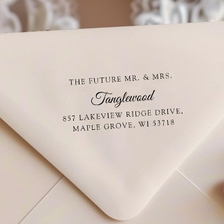 [Wedding Stamp] The Future Mr & Mrs Address Label セルフインキングスタンプ