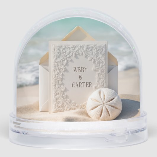 Wedding Stationery With Beach Sand Dollar (裏面)