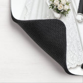 Wedding Stick Figures with Best Man Dog マウスパッド (コーナー)