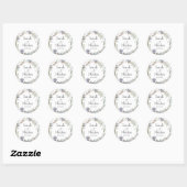 Wedding stickers personalized minimalist ラウンドシール (シート)