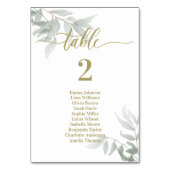 Wedding Table Cards Emerald Green テーブルナンバー (正面)