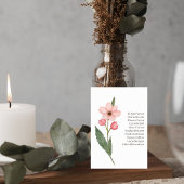 Wedding Table Number Card with Botanical Design テーブルナンバー