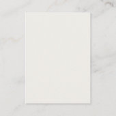  Wedding Table Number Sign - Stylish Modern プレイスカード (裏面)