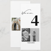 Wedding Table Numbers Collection – Elegant & Perso 招待状 (正面/裏面)