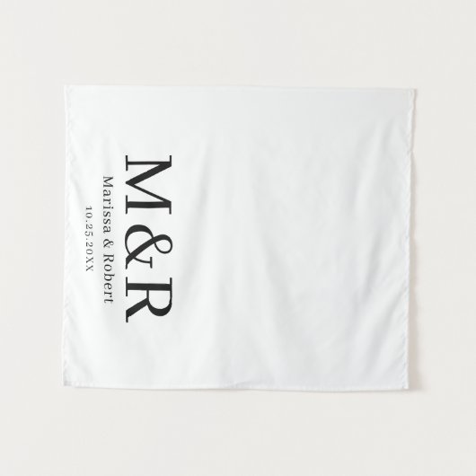 Wedding Table Runner Monogram Tapestry Banner タペストリー (正面(横))