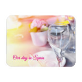 Wedding table under warm sunlight マグネット (横)