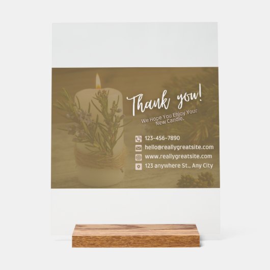 Wedding Tabletop Signs TrendUp Elegant  アクリルサイン (正面)
