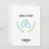 Wedding Tag  announcement  招待状 (正面)