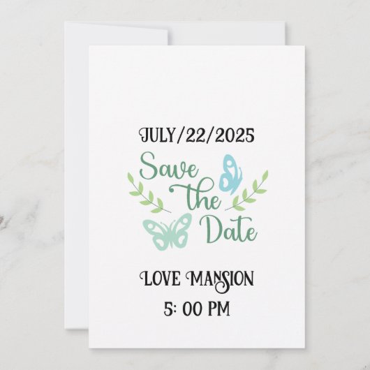 Wedding Tag  announcement  招待状 (裏面)