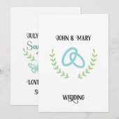 Wedding Tag  announcement  招待状 (正面/裏面)