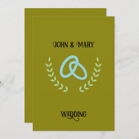 Wedding Tag announcement 招待状 (正面/裏面)